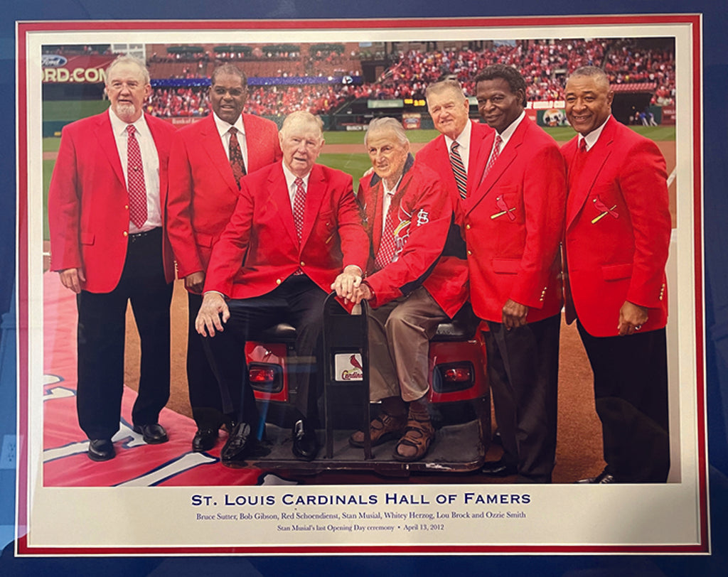 St. Louis Cardinals HOFers Lou Brock, Bob Gibson & Red Schoendist